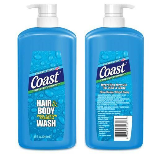 Sữa tắm gội Nam 2-in-1 Coast Classic Scent (Mỹ) 946ml